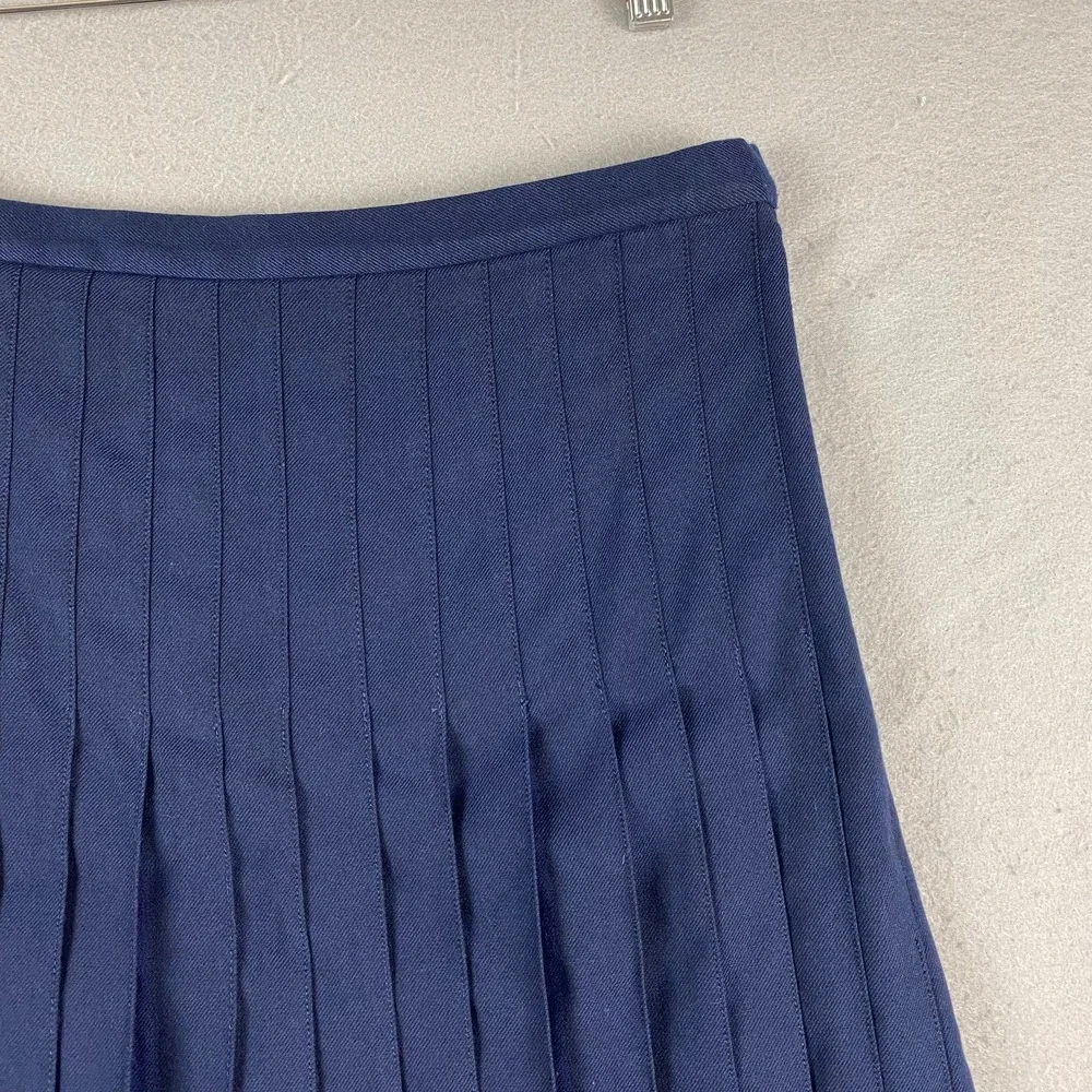 Brooks Brothers Womens Skirt Size 8 Contrast plaid Pleated Midi zip